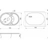 Кухонная мойка GRANULA GR-7801 шварц (черный металлик) 7801 SHBAPC